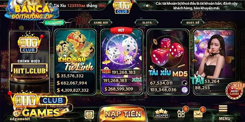 Game bắn cá đổi thưởng bằng thẻ cào Hitclub